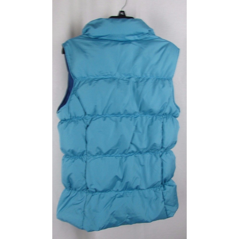 Lands End Blue NEW girls Down puffer puffy winter vest NWOT XL 16 - Picture 3 of 4